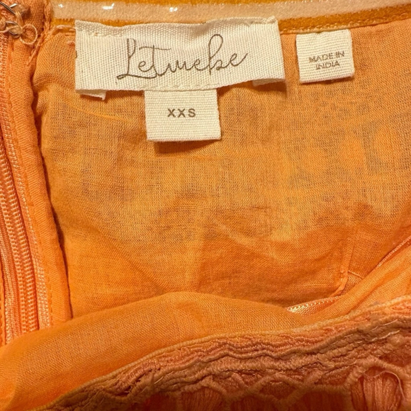 Anthropology Let Me Be Strapless Coral Fringe Mini Dress XXS - Picture 6 of 10